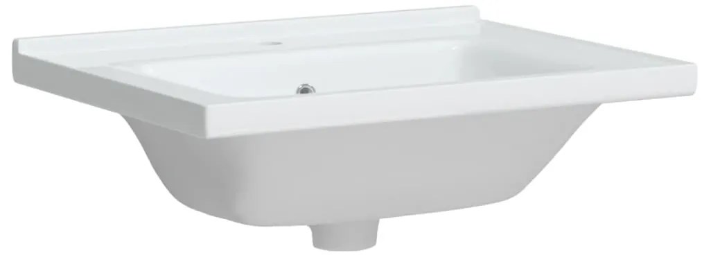 Lavatório casa de banho retangular 61x48x19,5cm cerâmica branco