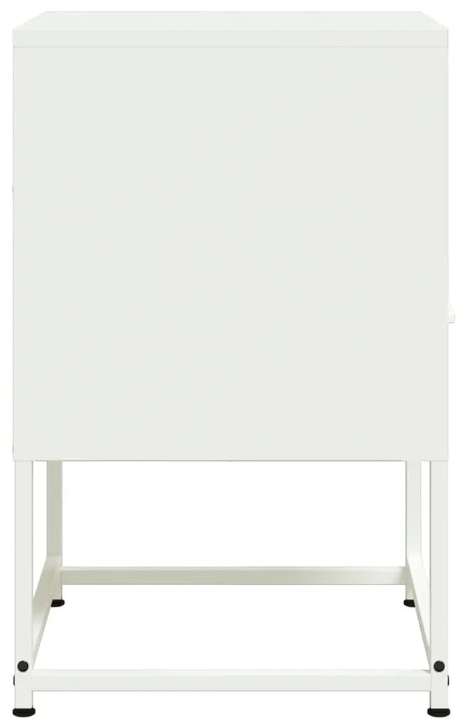 Mesa de cabeceira 36x39x60,5 cm aço branco