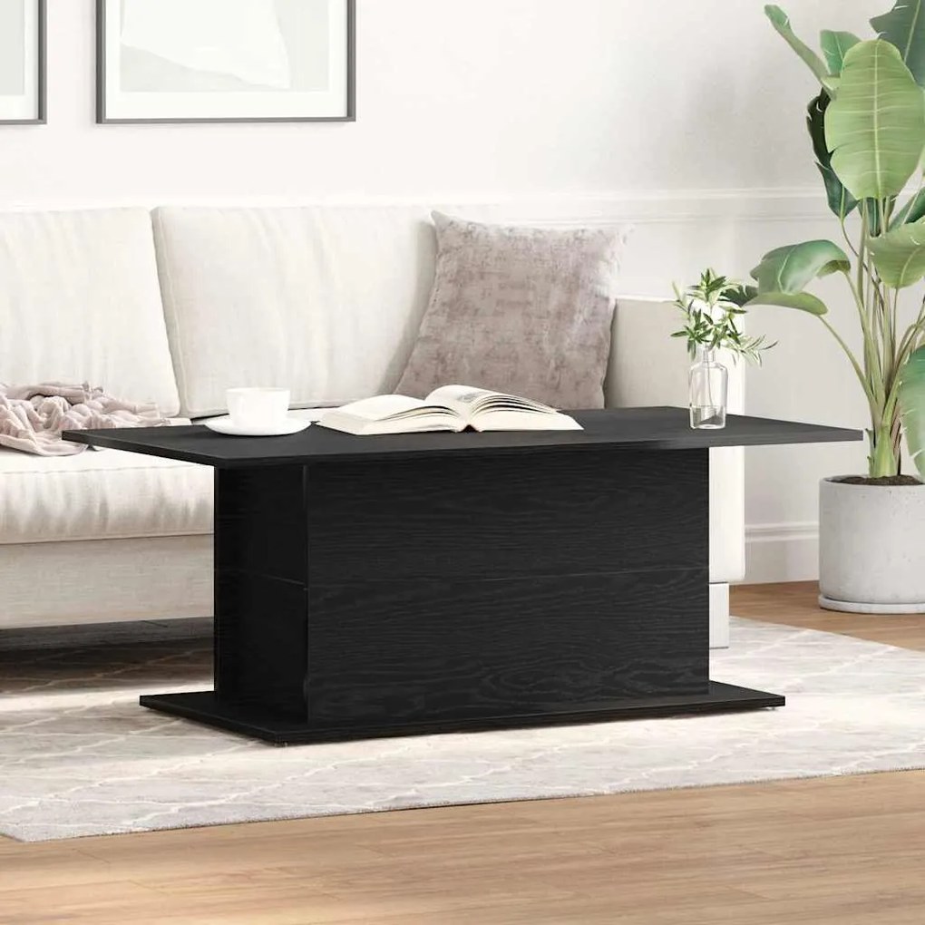 Mesa de Centro vidaXL Preto Carvalho 102x55,5x40 cm em Madeira de Enge
