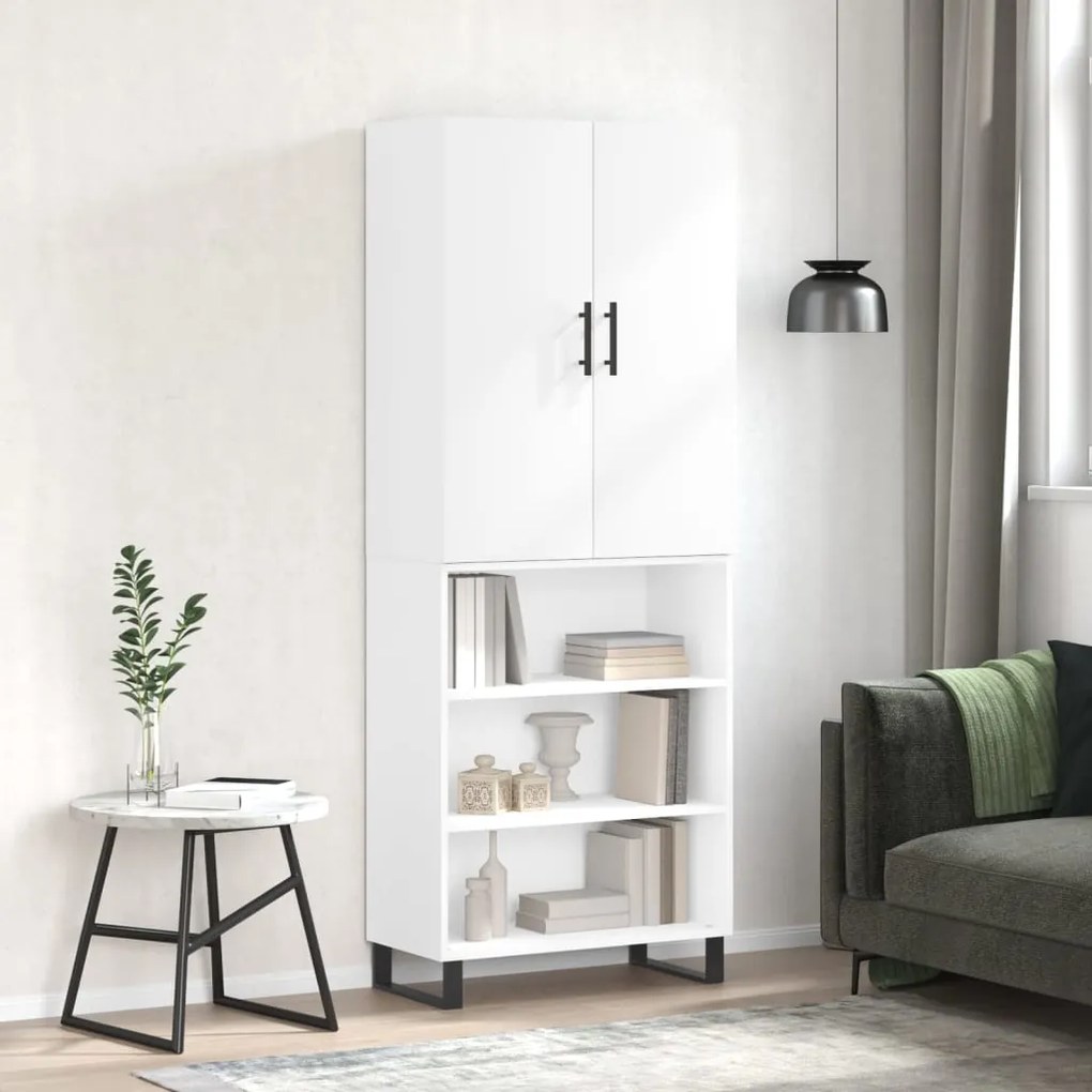 Armário alto 69,5x34x180 cm derivados de madeira branco