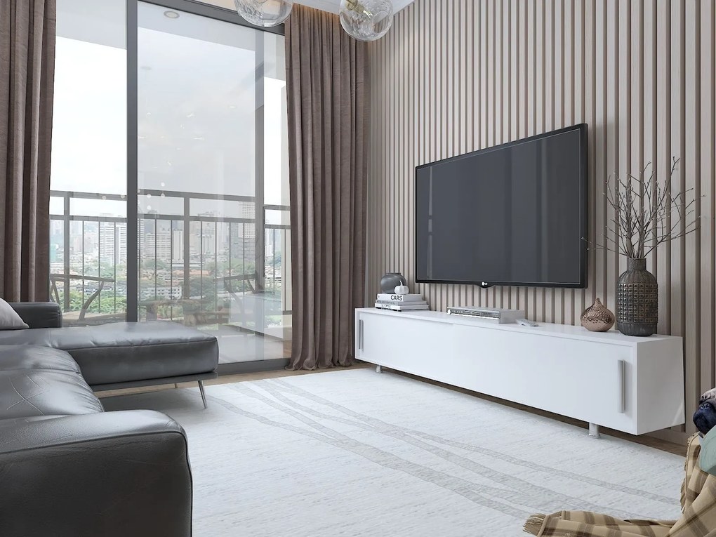 Móvel TV Nehi – Branco – 180x40x30 cm