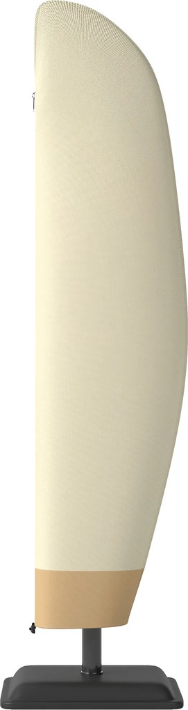 Outsunny Capa Protetora Chapéu Sol Resistente Jardim Zíper Material Oxford Impermeável Durável Ø56x220 cm Bege | Aosom Portugal