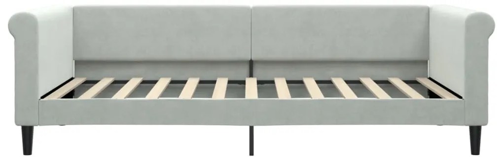Sofá-cama 100x200 cm veludo cinzento-claro