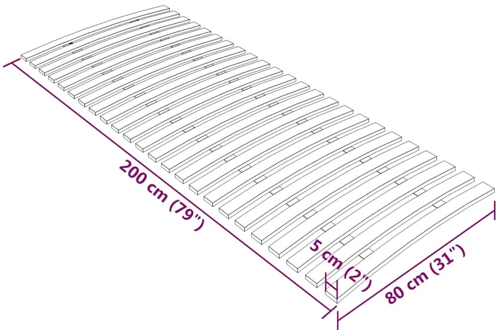Estrado de ripas com 24 ripas 80x200 cm