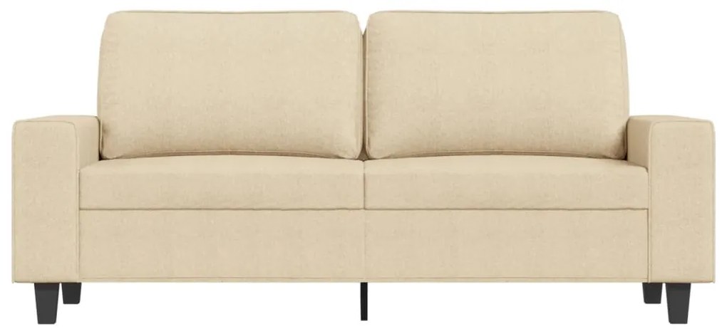 Sofá de 2 lugares tecido 140 cm cor creme