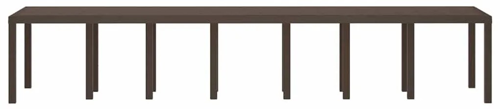 Mesa de Jardim vidaXL Castanha 400x100x73 cm Poly Rattan