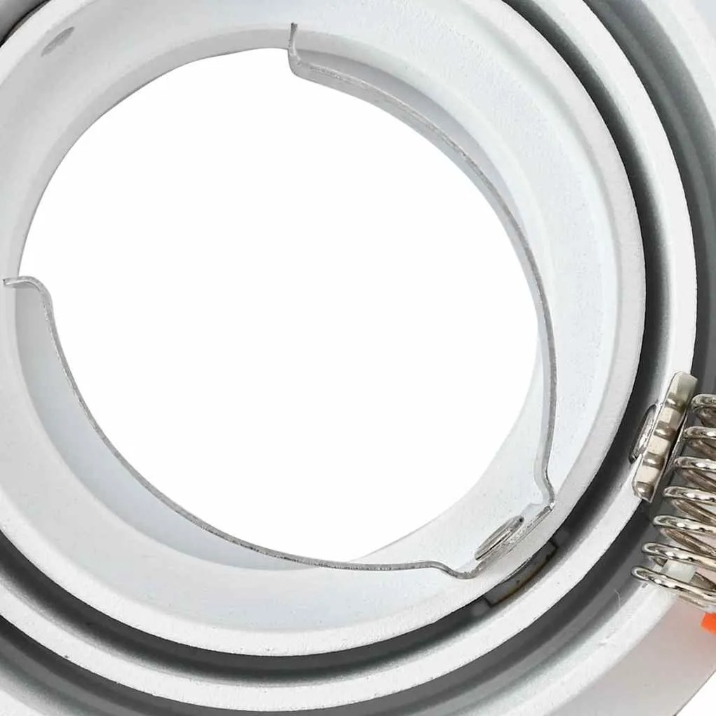 Spotlights Embutidos 12 pcs Redondo GU10 Branco Ø91 mm