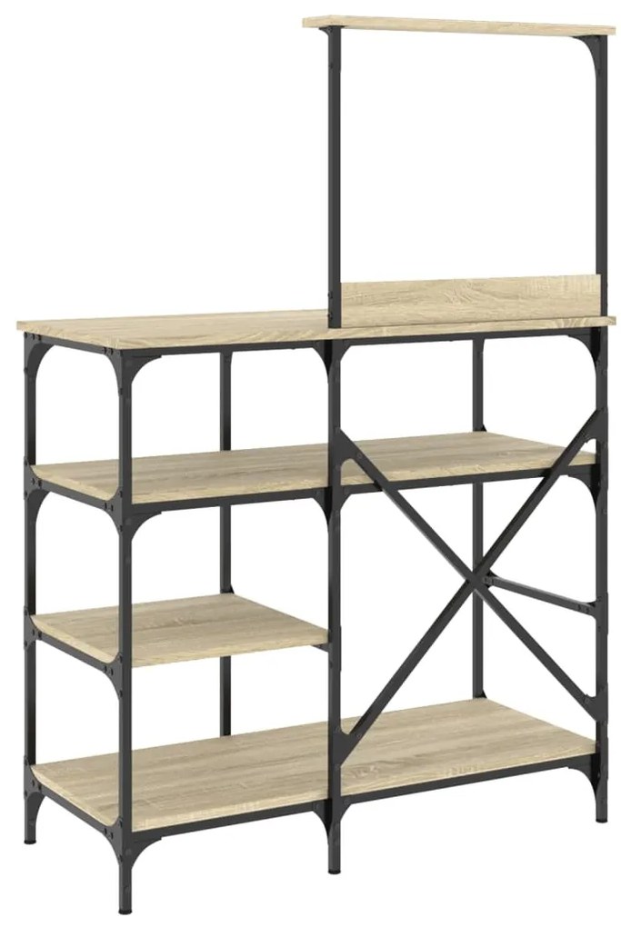 Estante 90x40x132 cm derivados de madeira/metal carvalho sonoma