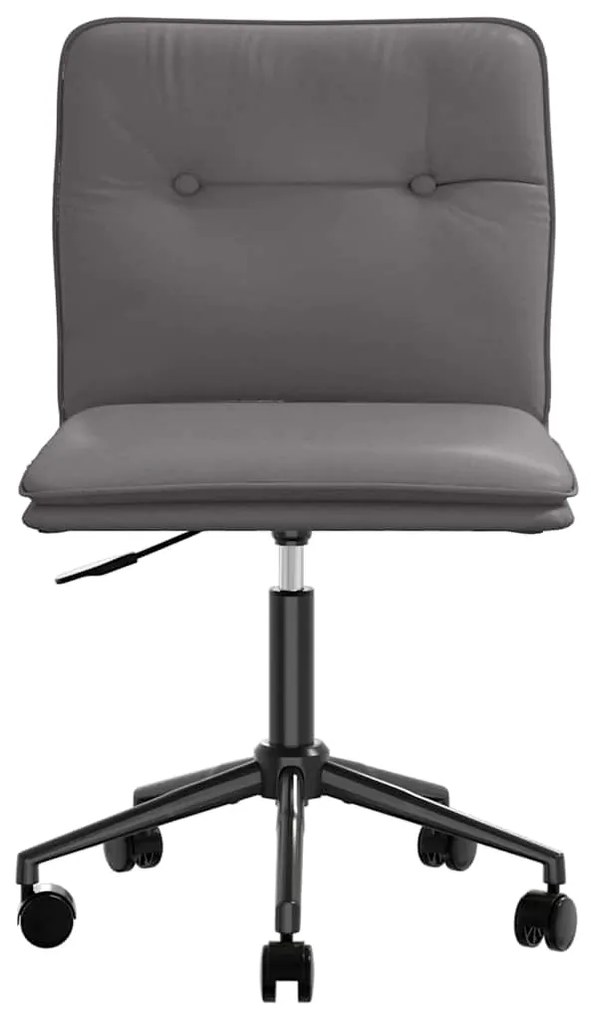 Cadeiras de jantar 2 pcs couro artificial cinzento