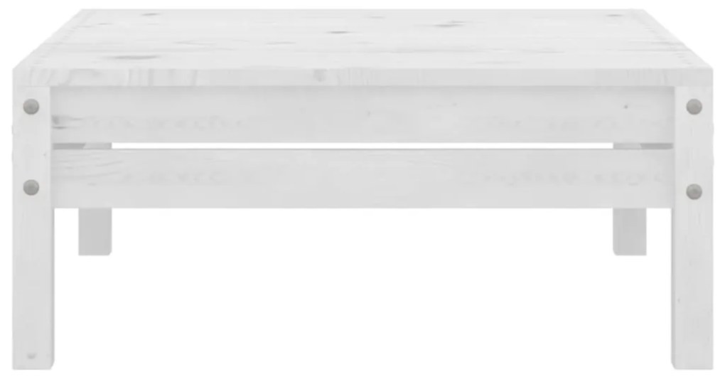 9 pcs conjunto lounge de jardim pinho maciço branco