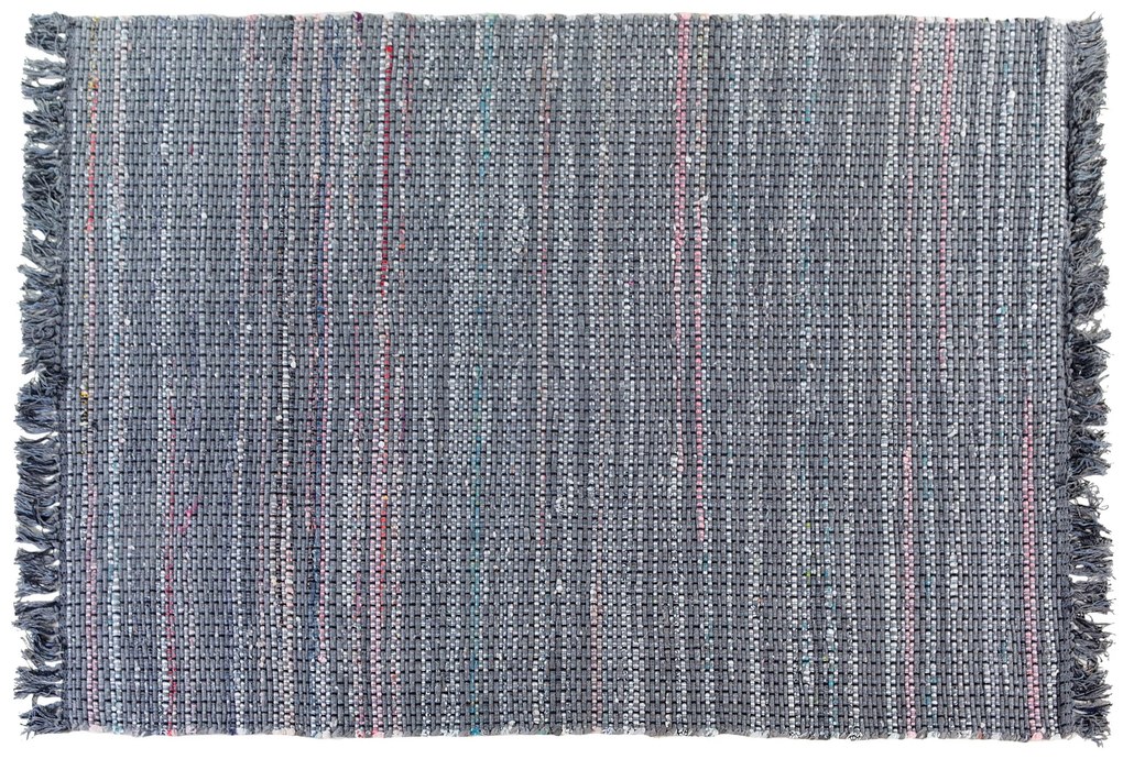 Tapete em algodão cinzento 140 x 200 cm BESNI Beliani