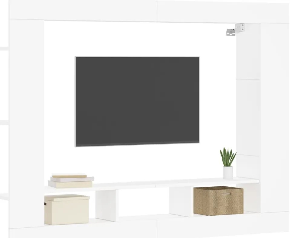 Móvel de TV 152x22x113 cm derivados de madeira branco
