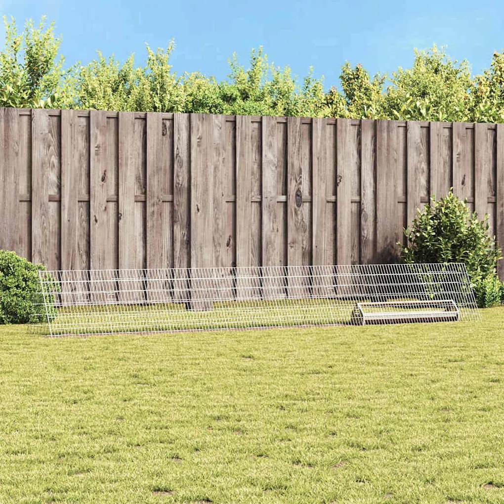 vidaXL Gaiola para galinhas Prateado 430 x 55 x 55 cm Aço Galvanizado