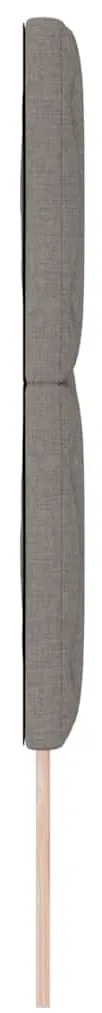 Cabeceira Diamond Taupe, 140 cm, em Tecido