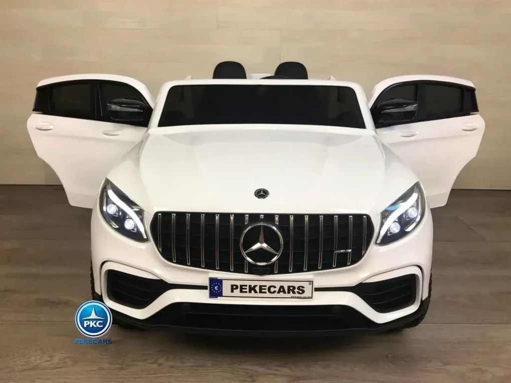 Carro elétrico para crianças Mercedes GLC63S com MP4 12V 2 Lugares 2.4G Branco