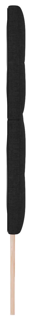 Cabeceira vidaXL Botão Almofadado Preto 180 cm Tecidos