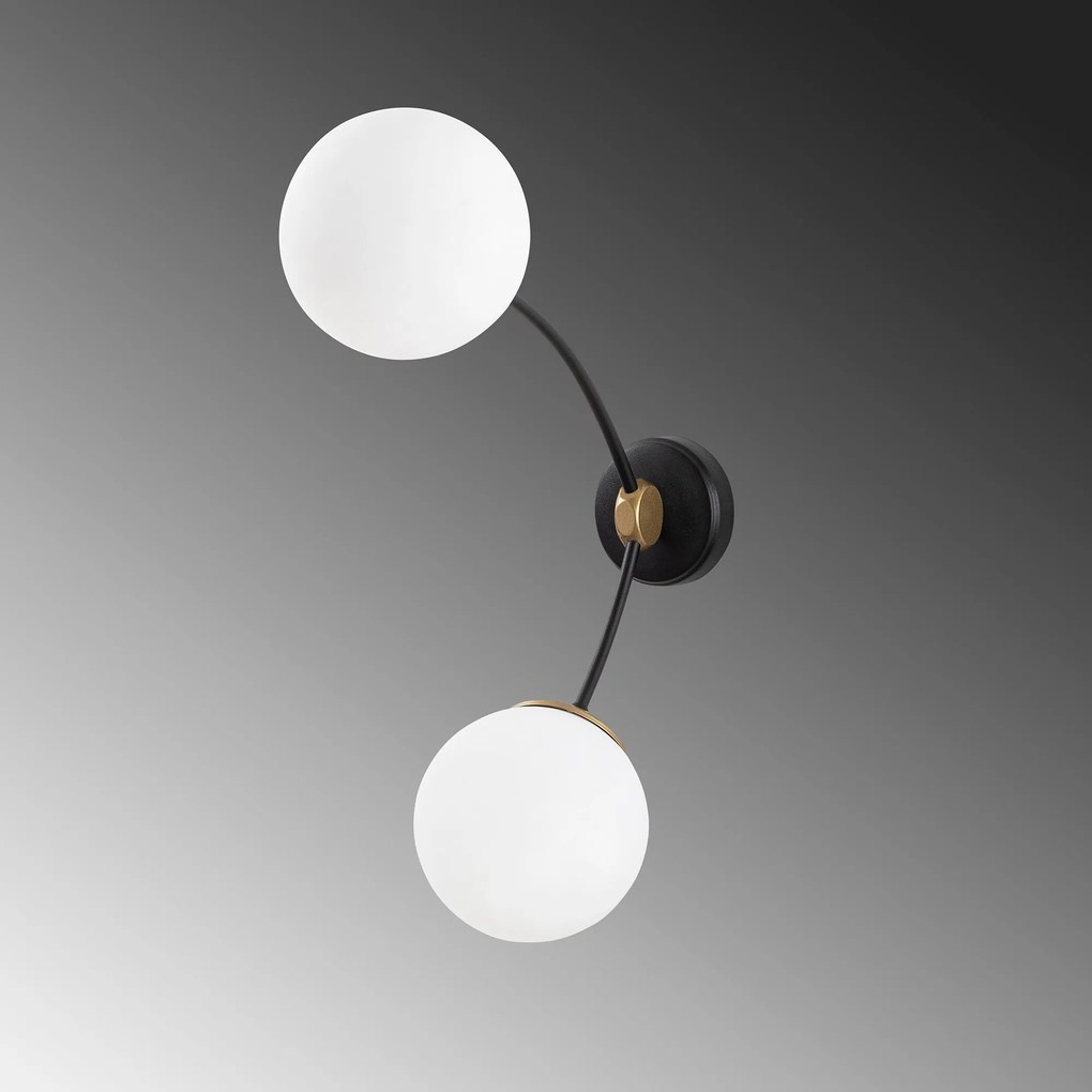 Candeeiro de Parede Kromozom – Preto e Branco – 15 x 41 cm