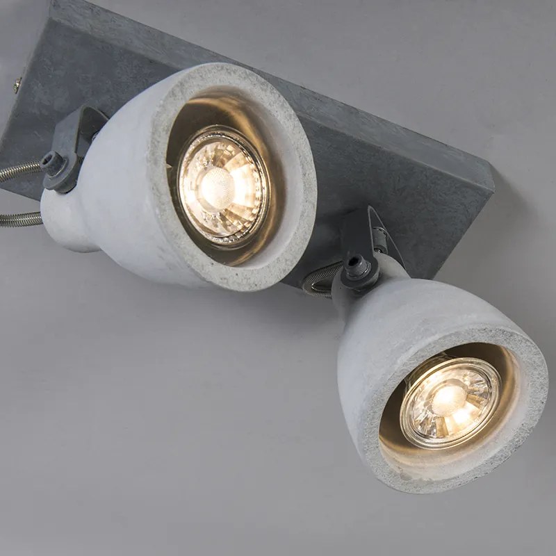 Projetores industriais cinzento cimento 2 luzes - Creto