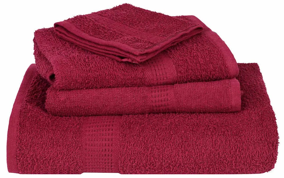 Toalhas de banho 10 pcs 100x150 cm 360 gsm 100% algodão bordéus