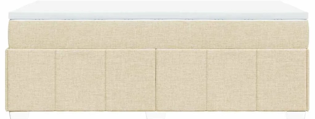 Cama com molas/colchão 100x200 cm tecido cor creme