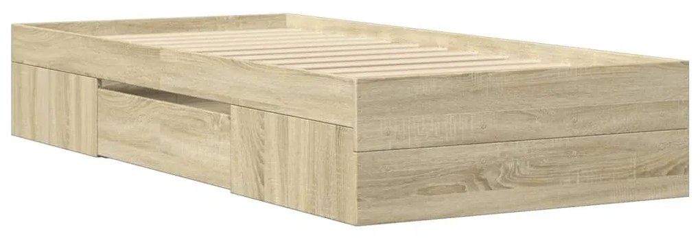 Estrutura cama s/ colchão derivados de madeira carvalho sonoma
