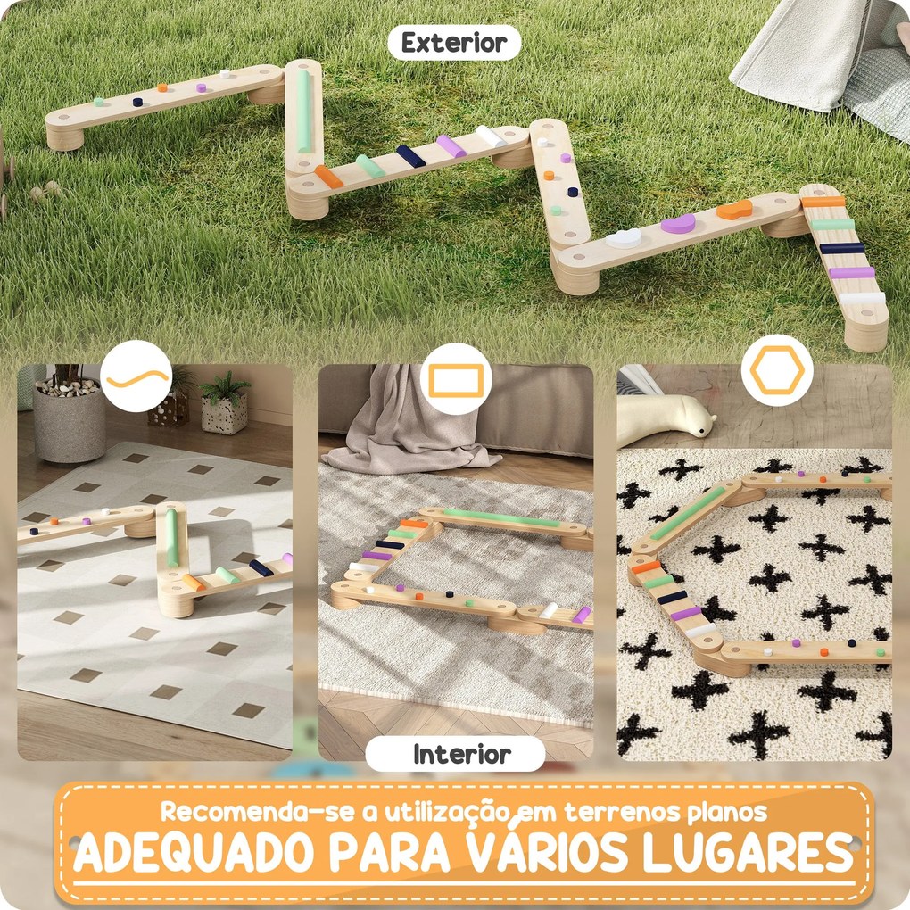 AIYAPLAY Traves de Equilíbrio Jogo de Equilíbrio de Madeira para Crian
