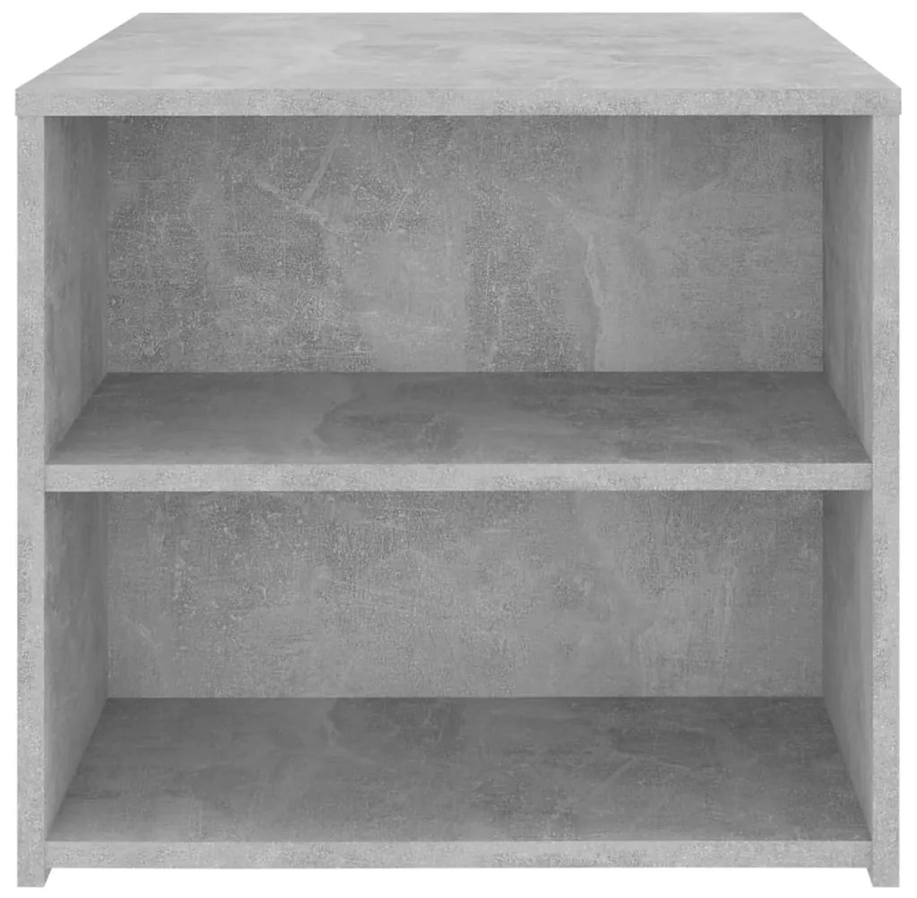 Mesa de apoio 50x50x45 cm derivados de madeira cinzento cimento