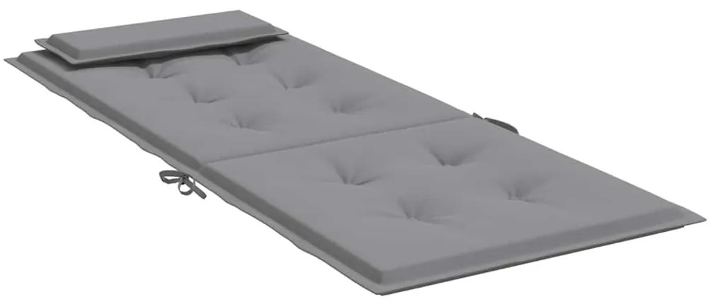 Almofadões p/ cadeira encosto alto 6 pcs tecido oxford cinzento