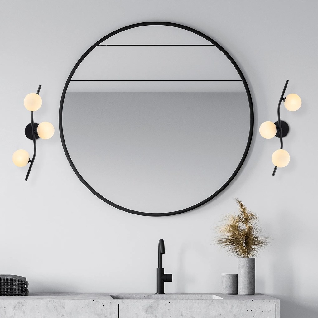 Aplique de Parede 7146 – Preto – 23 x 19 x 55 cm