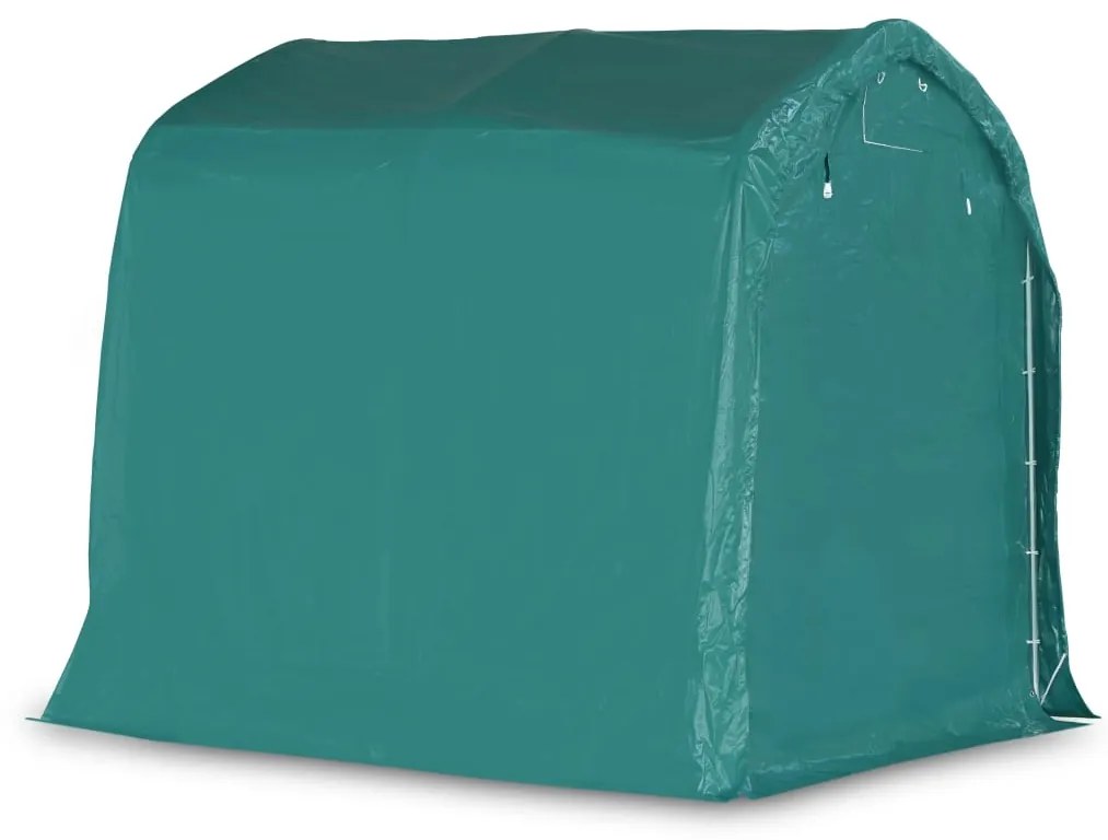 Tenda de garagem em PVC 2,4x2,4 m verde