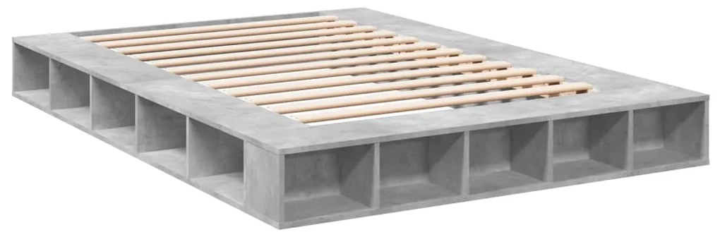 Estrutura de cama 160x200 cm derivados de madeira cinza cimento