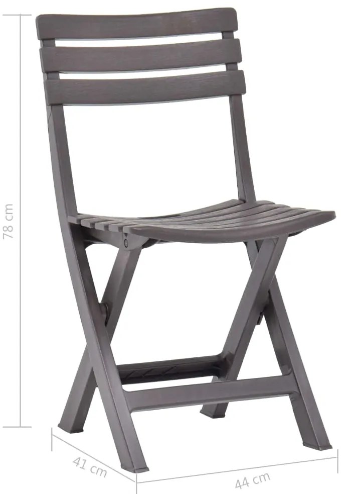 Cadeiras de jardim dobráveis 2 pcs plástico moca