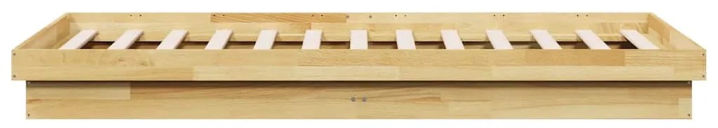 Estrutura de cama sem colchão 90x190 cm Carvalho de maciça