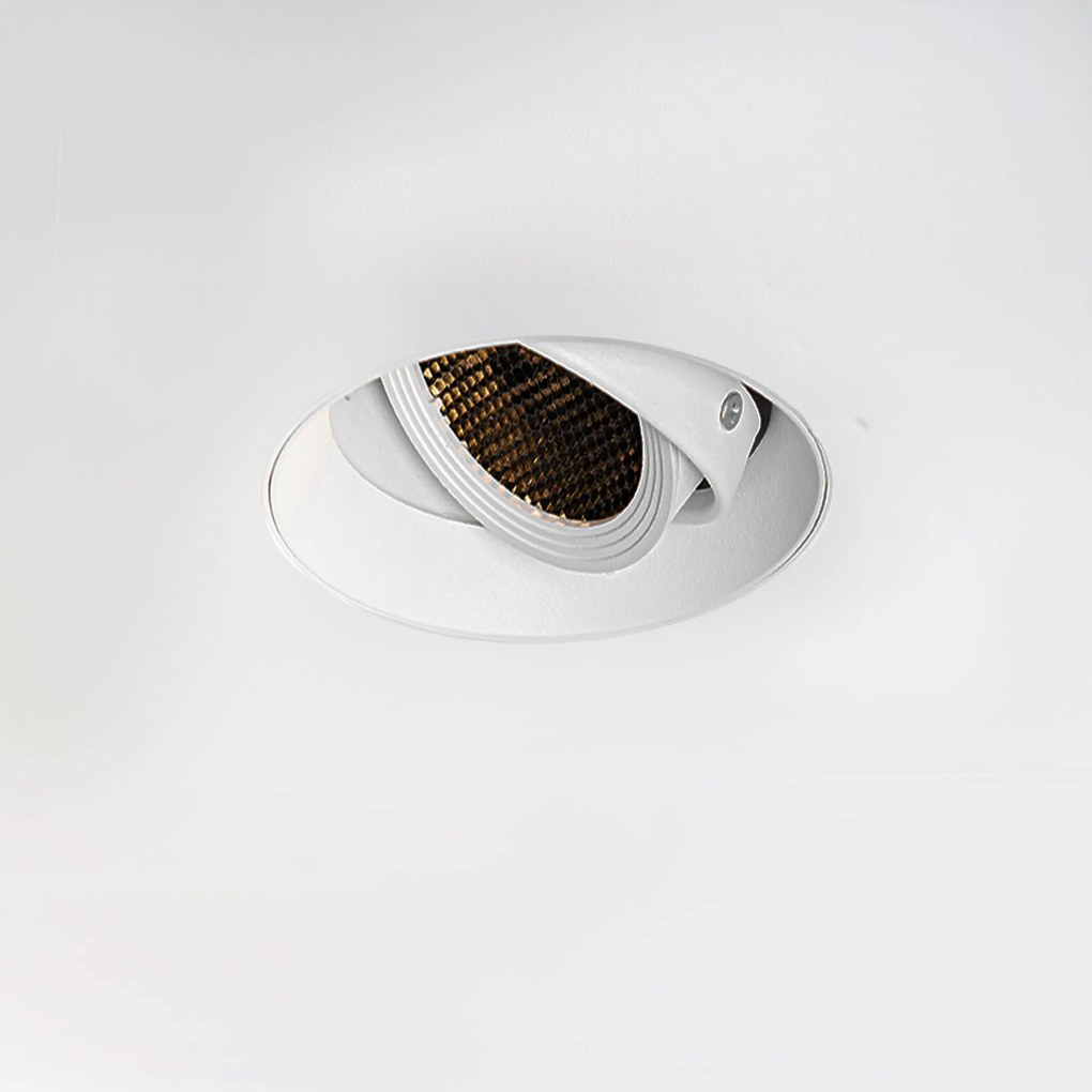Foco embutido moderno branco GU10 AR70 redondo sem moldura - Oneon Honey Moderno