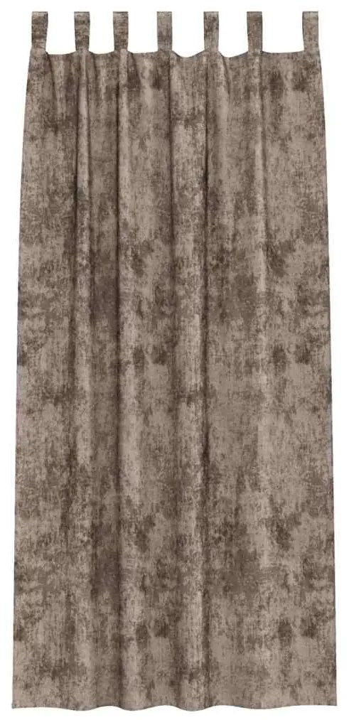 Cortinas de Veludo 2 pcs com Ilhós Cappuccino 260x140 cm