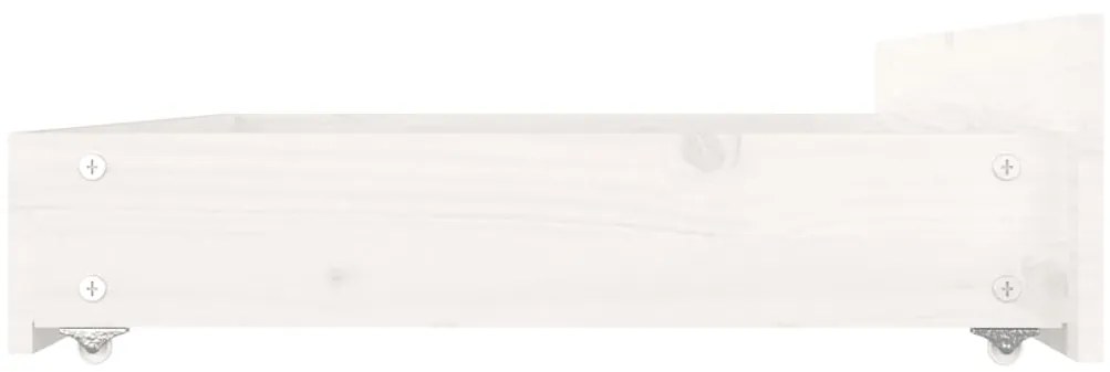 Estrutura de cama com gavetas 200x200 cm branco