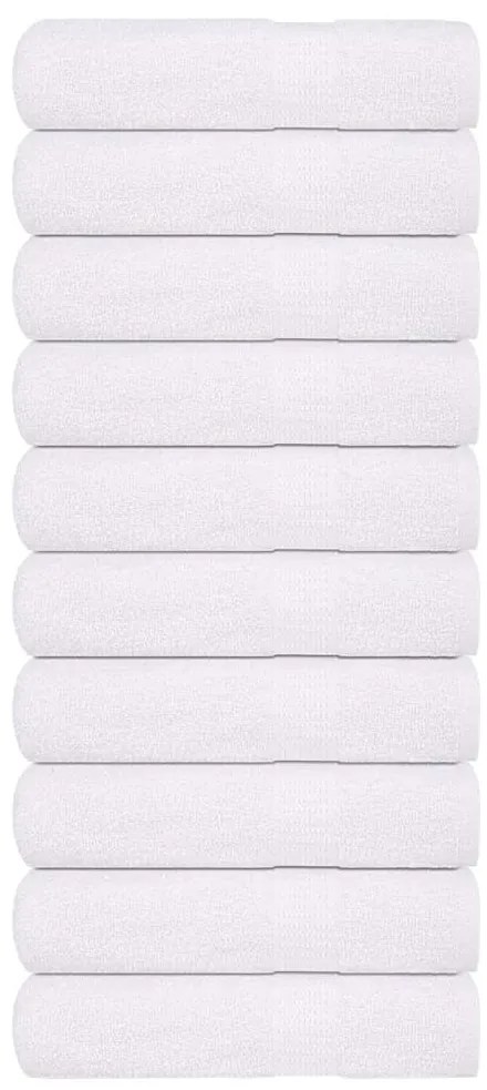vidaXL Toalhas de banho FROGN 10 pcs 100x150 cm 360 g/m² branco