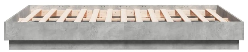 Estrutura de cama 120x190 cm derivados de madeira cinza cimento