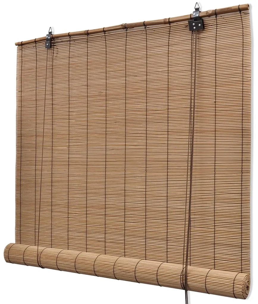 Estores de rolo 2 pcs 150 x 220 cm bambu castanho