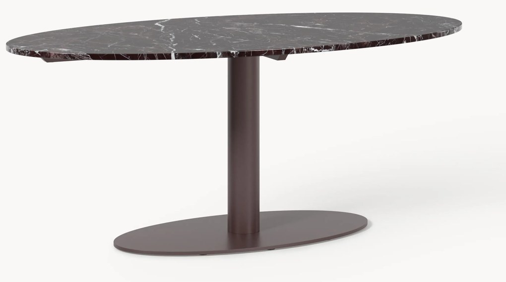 Mesa de jantar oval em mármore Miley, 180 x 90 cm
