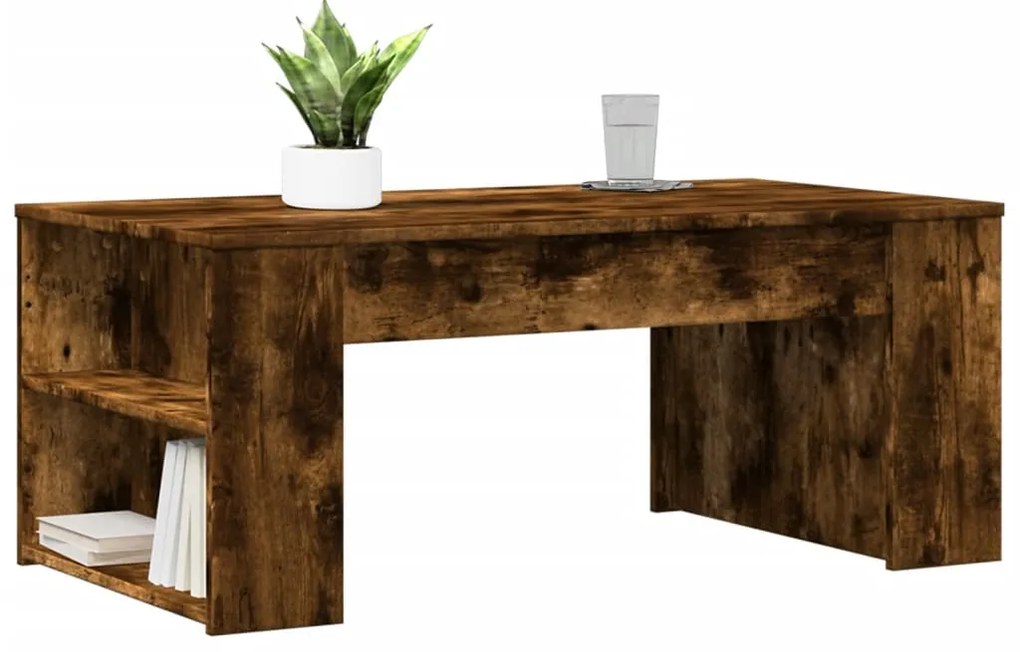Mesa de centro 102x55x42 cm madeira processada carvalho fumado