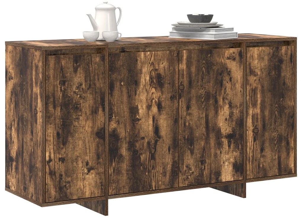 Buffet vidaXL Carvalho fumado Madeira 135 x 41 x 75 cm Armazenamento