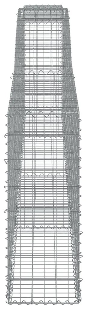 Cestos gabião arqueados 4 pcs 400x30x80/100cm ferro galvanizado