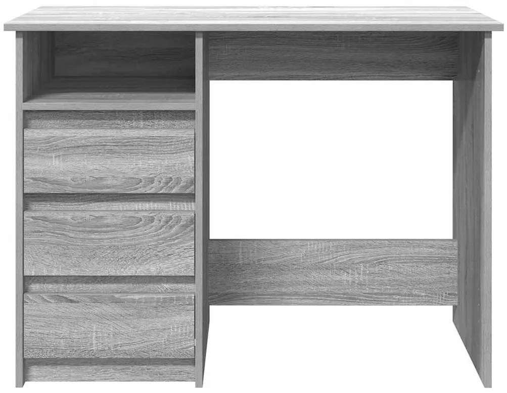 Secretária 102x50x75 cm derivados de madeira cinzento sonoma