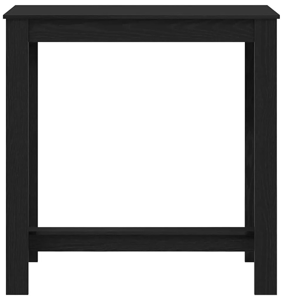 Mesa de Bar vidaXL Preta em Carvalho 102x50x103,5 cm em Madeira de Eng