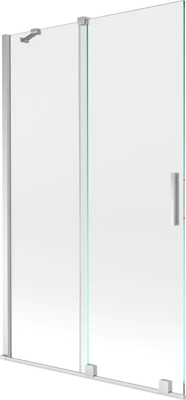 Mexen Velar divisória de banho de 2 asas deslizantes 110 x 150 cm, transparente, cromada - 896-110-000-01-01