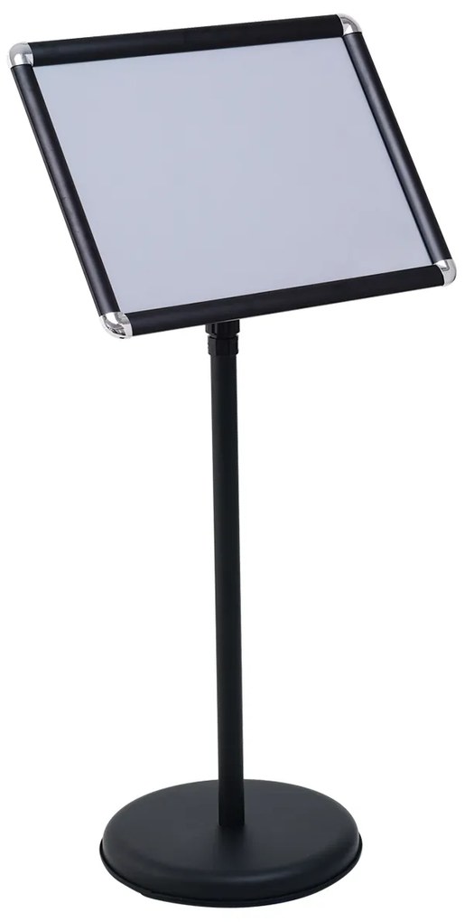 Suporte de chão A3 Moldura do expositor de chão para publicidade Bar, Restaurante, café 32,7 x 45 x 89,5 x 89,5-134 cm Preto