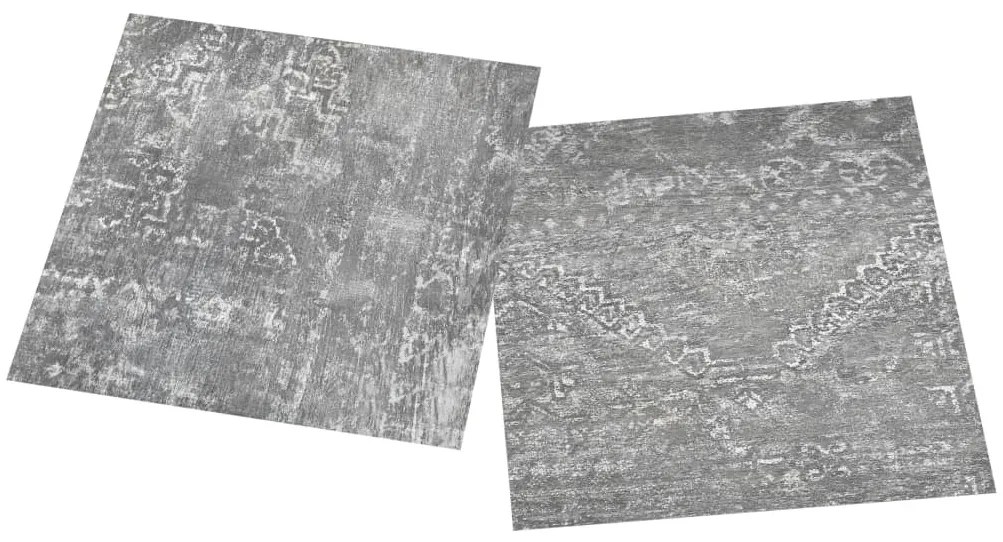 Tábuas de soalho autoadesivas 55pcs 5,11m² PVC cinzento-cimento