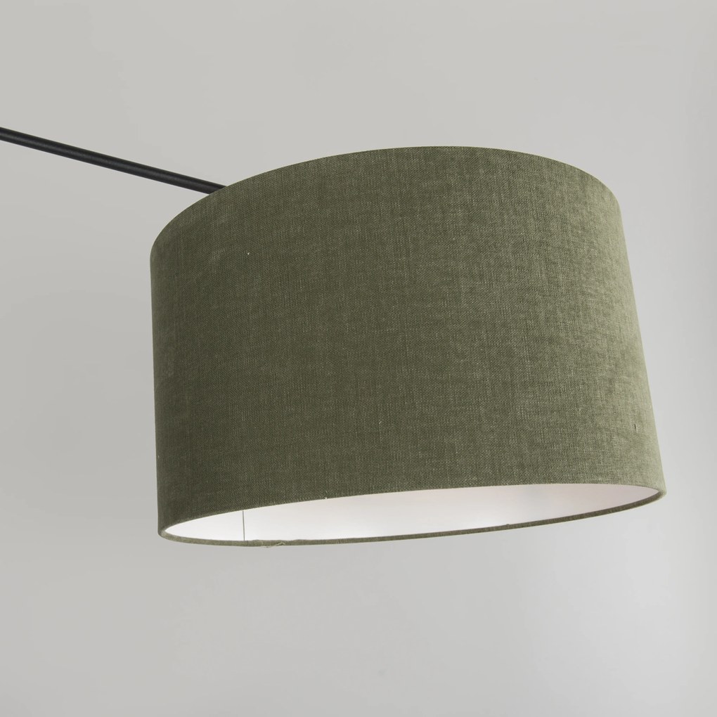 Candeeiro de suspensão preto com cúpula 35 cm verde ajustável 2 luzes - Blitz Moderno