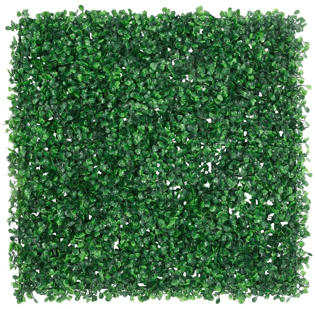 Vedação de arbusto artificial 24 pcs 50x50 cm verde